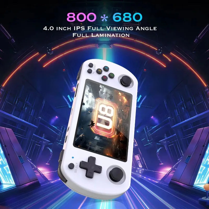 U8 Retro Handheld Spielekonsole Linux System 4.0 Zoll IPS Bildschirm R35s Pro Tragbarer Taschen-Videospieler