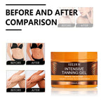 Intensives Bräunungsgel & Creme Set Beschleuniger Bräunung Dunkle Haut Lang anhaltend Feuchtigkeitsspendend Gesicht Körper Selbstbräunungscreme ohne Sonne