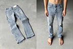 Y2K Black Washed Bestickte High-Waisted Oversized Jeans Herren Europäischer und Amerikanischer Retro Klassiker Lockere Weite Gerader Schnitt Hosen