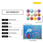 12er Badekugeln Set mit Überraschungsspielzeug, ätherischen Ölen, feuchtigkeitsspendender Hautpflege, Badespaß, sensorisches Spielzeug Geschenk für Jungen & Mädchen