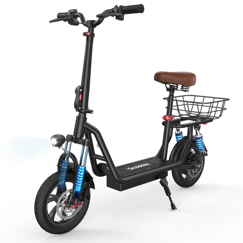 ISCOOTER i12 Elektroroller für Erwachsene 500W Motor E-Scooter 36V7.5AH Akku Elektroroller 12 Zoll Straßenreifen Elektroroller