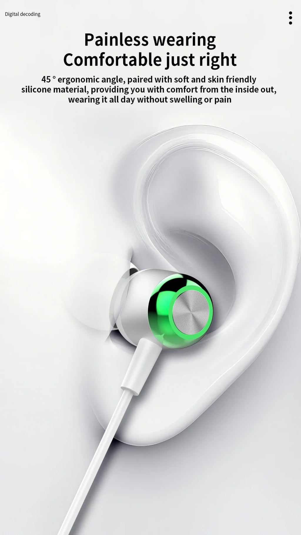 EARDECO TypeC/3.5mm Kabelgebundene Kopfhörer mit Mikrofon Lautstärkeregler Musik-Headset mit Bass Handy-Ohrhörer für Samsung Huawei Xiaomi
