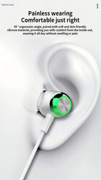 EARDECO TypeC/3.5mm Kabelgebundene Kopfhörer mit Mikrofon Lautstärkeregler Musik-Headset mit Bass Handy-Ohrhörer für Samsung Huawei Xiaomi