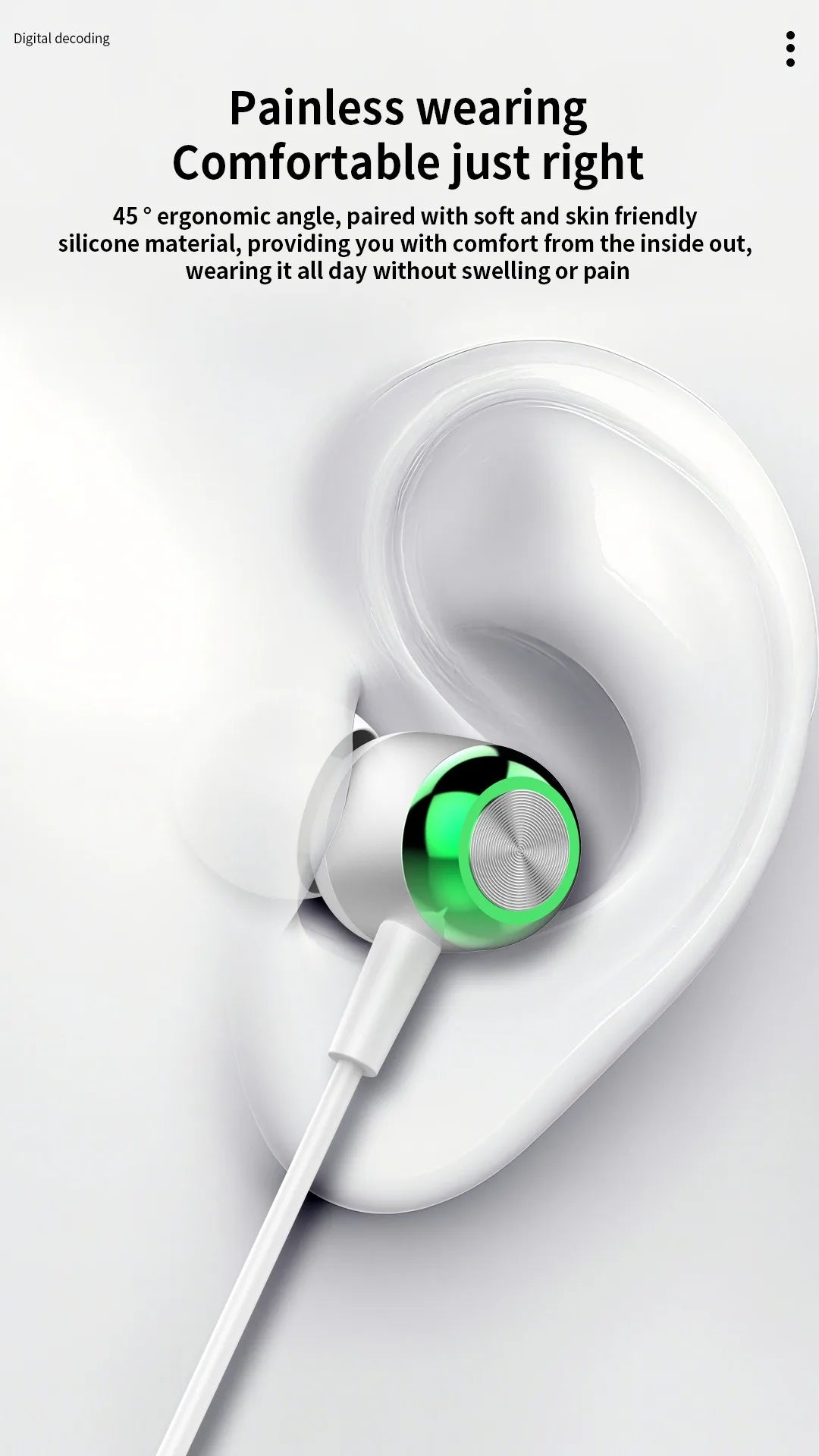 EARDECO TypeC/3.5mm Kabelgebundene Kopfhörer mit Mikrofon Lautstärkeregler Musik-Headset mit Bass Handy-Ohrhörer für Samsung Huawei Xiaomi