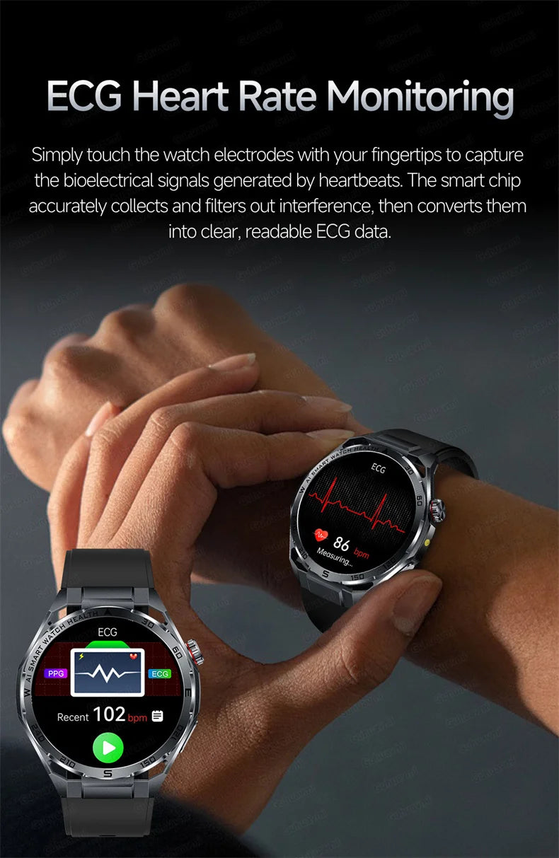 EKG High-End Gesundheits-Smartwatch Herren Blutdruck Lipide Blutsauerstoff Körperanalyse Harnsäure Gesundheitstracker Smartwatch Herren Damen