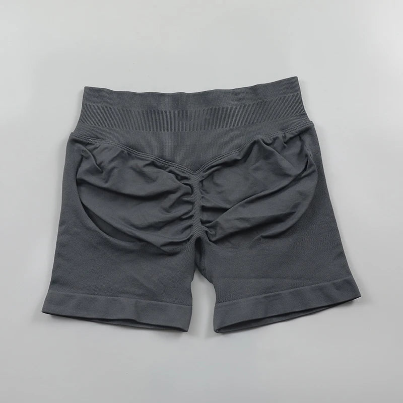Impact Shorts 4.5" Nahtlos, hochelastisch, niedrig gerippter Bund, dezenter Po-Kontur-Shorts, Fitness Workout Yoga Gym Shorts