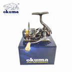 Okuma Ganzmetall-Angelrolle mit flacher Spule 15 kg Korrosionsschutz Salzwasser Spinnrolle 1000-5000