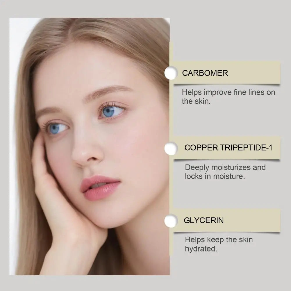 Kupferpeptid-Serum Anti-Falten-Entferner Antioxidans Hautstraffend Barriere-Reparatur Tiefe Hydration Hyaluronsäure-Gesichtsserum