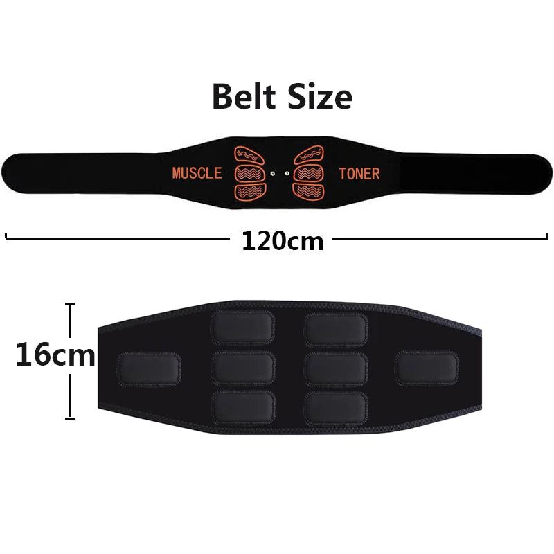 Bauchmuskelstimulator, Gewichtsgürtel, Bauchstraffungsgürtel, Muskeltrainer, Rücken-Taillen-Heimfitness, Schlankheitsmassagegerät, USB wiederaufladbar