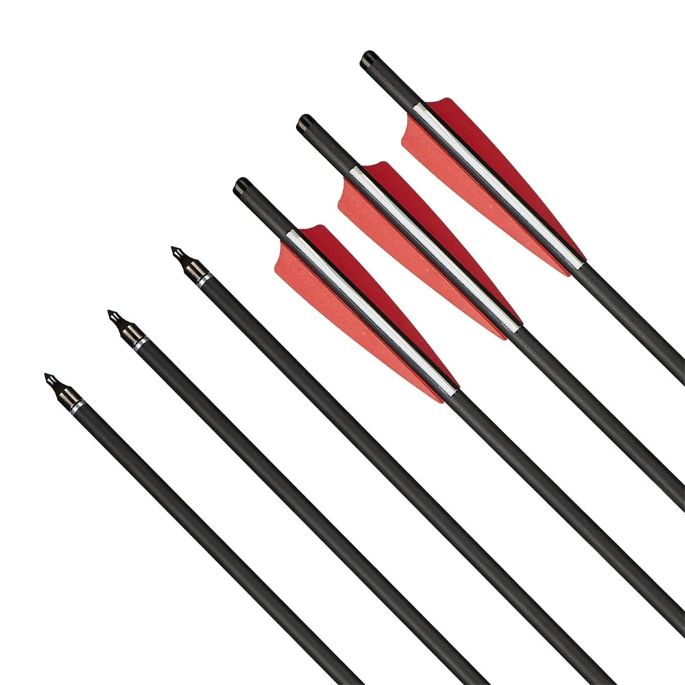 Carbon-Armbrustpfeil mit ersetzter Pfeilspitze, Bogenschießbolzen, Schießzubehör, Jagd, ID8.8, AD7.6, 20"
