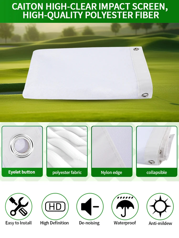 Caiton Golf Impact Screen – Geräuschlos, HD, Reißfest, Schwungtraining für Innen- und Außenbereich, Einfacher Aufbau, Schlagschutz, Verschiedene Größen