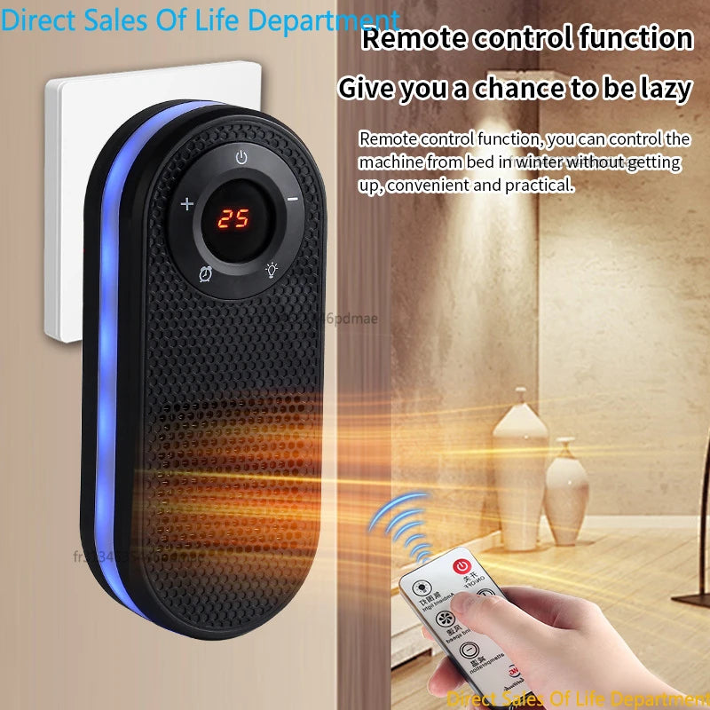 Small Wall Mounted Fast Heating Space Heater with Night Light & Overheat Protection for Home Office Bedroom Study 2026