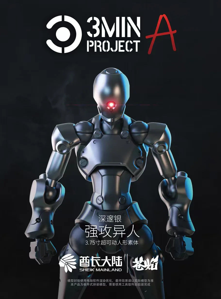 SHEIK MAINLAND 3MIN PROJECT A 3.75 Zoll super bewegliche humanoide Körper starke Attacke Alien Figur Bausatz Modell Spielzeug Sammlung Geschenk