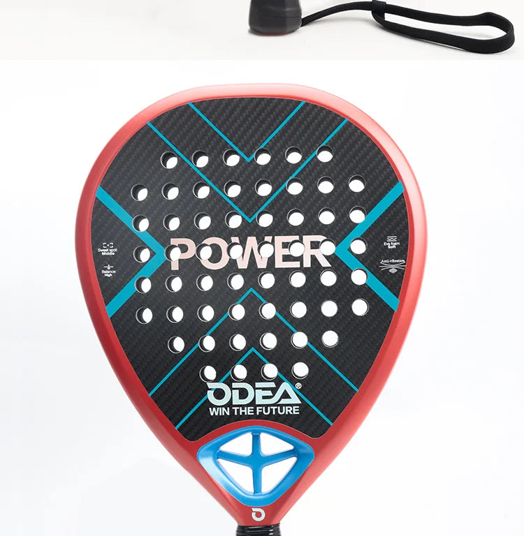 ODEA Beach Tennis Schläger Vollcarbon Rauhe Oberfläche Outdoor Sport Schläger Für Herren Damen Erwachsene Fortgeschrittene Spieler 3K 18K