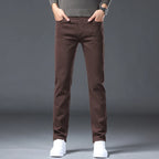 2026 98 % Baumwolle Elastische Baumwolljeans Herren Frühling Slim Straight Denim Hose Komfort Große Größe Koreanische Business Casual Hose