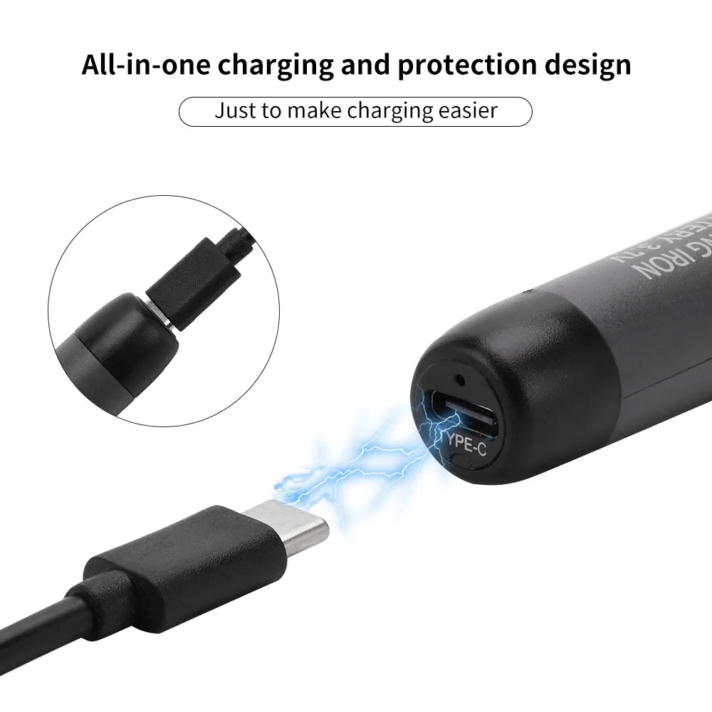 USB Lötkolben Mini Kleiner Lötkolben Satz Tragbares Haushalt Typ-C Schnittstelle 600mAh Batterie Einstellbare Temperatur Zweitbild