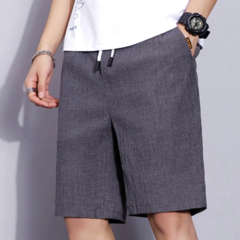 Herren-Sommer-Freizeithose in großen Größen, Strandhose, Laufhose, gerade kurze Hose, dünne Jogginghose, Freizeit-Loose-Shorts
