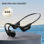 Sanag B60S Knochenschall-Kopfhörer IPX8 Schwimmen Bluetooth Kopfhörer Kabelloses Headset 32GB/64GB MP3 mit Mikrofon Ohrhörer