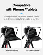 Ulanzi RT02 Universal-Teleprompter Prompter DSLR-Kamera Smartphone Tablet Laptop-Teleprompter Live-Streaming Videoaufnahme