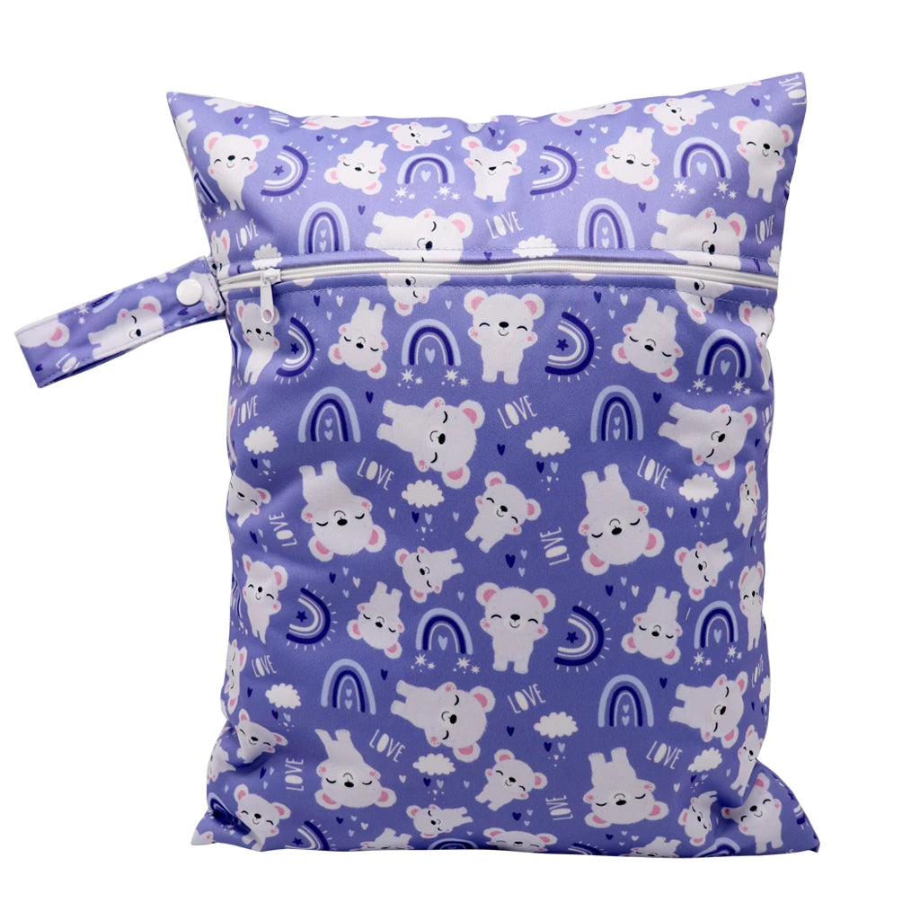 Wasserdichte Wickeltasche Windeltasche Mama Baby Umstandstasche Waschbare Reißverschluss Windel-Organizer Trockenbeutel Reisetragetasche 30x40cm