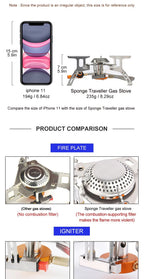 Camping Gaskocher Tragbar Faltbar Outdoor Rucksackkocher Touristen-Ausrüstung Zum Kochen Wandern Picknick 3500W