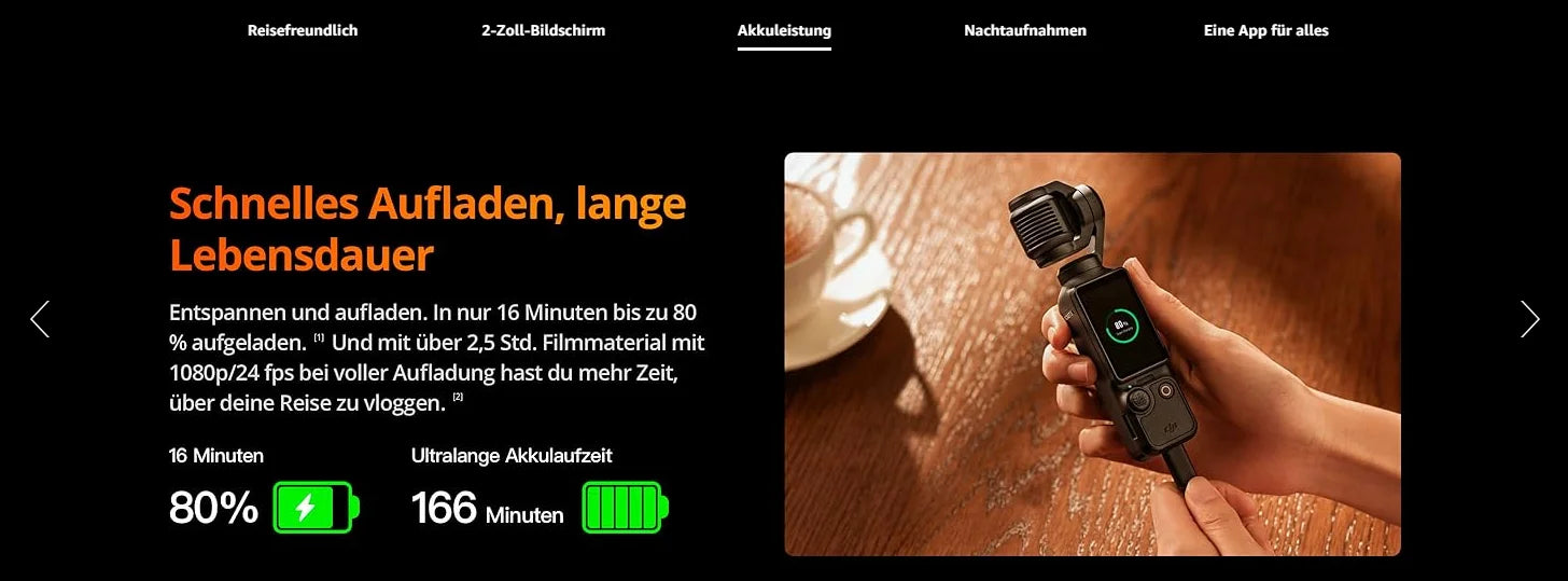DJI Osmo Pocket 3 Creators Combo Handheld Gimbals Original Marke Active Track 6.0 4K/120 FPS 3-Achsen Gimbal Mechanische Stabilisierung