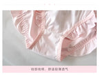 YUQI Kawaii Japanisches Lolita Dessous-Set - Süßer Schleifen-BH-Bezug & Höschen für kleine Brüste, Reiner Sexy Teenager-Mädchen-Charme XS-S Cup BH