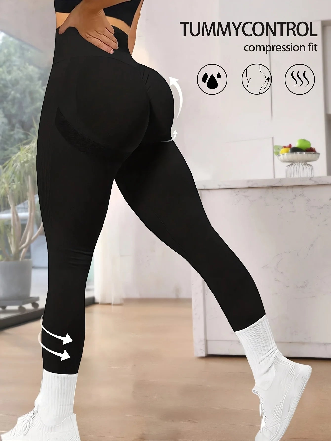 CZGUKE 2-teilige Damen Tie-Dye-Hose Sport Leggings Nahtlos High Waist Push-up Damen Fitness- und Trainingskleidung