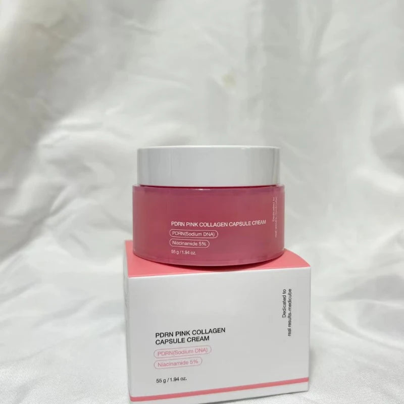 Koreanische rosa Kollagen PDRN Kapselcreme mit Niacinamid Creme für ungleichmäßigen Hautton Leichte Gesichtsfeuchtigkeitspflege Nicht fettende Pflege