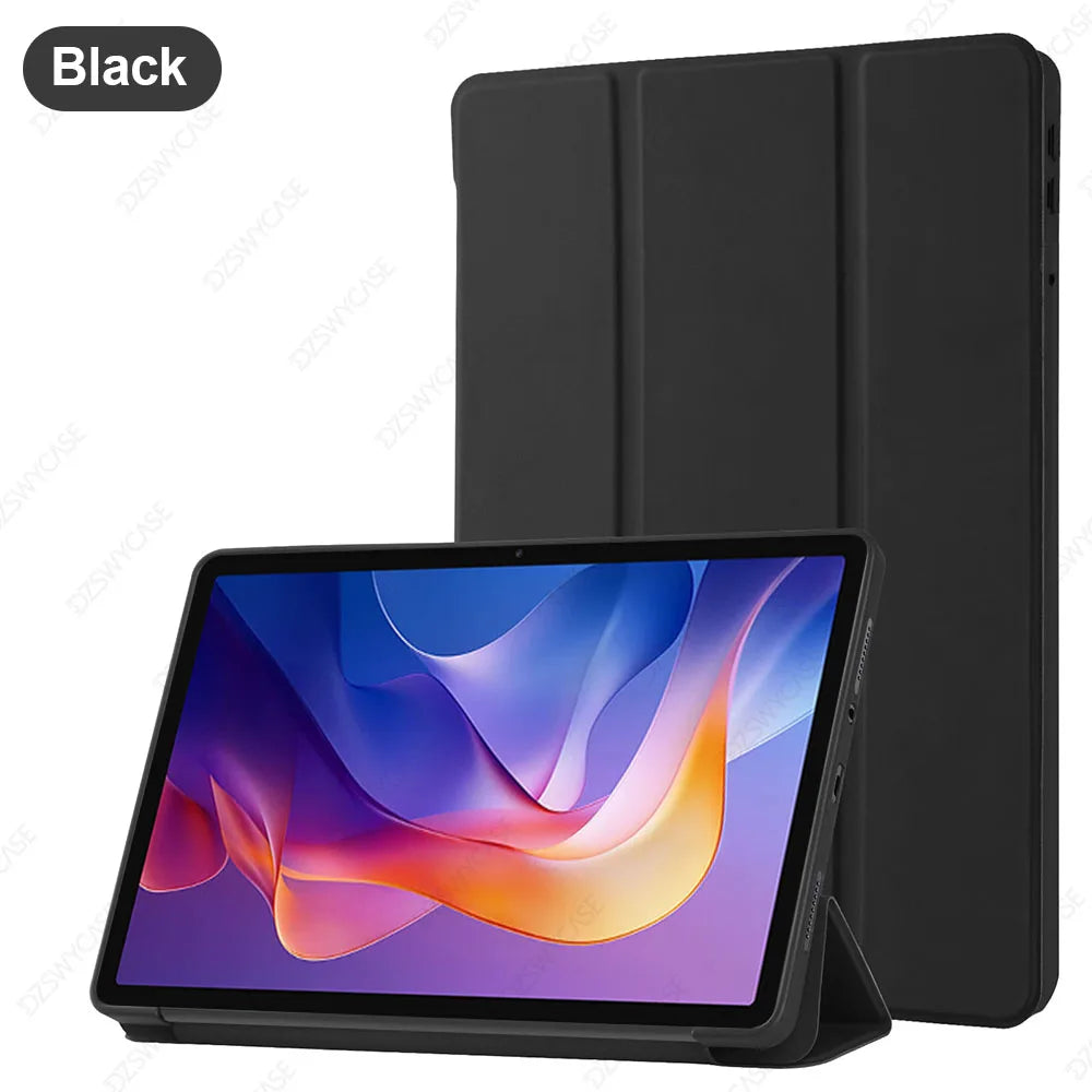Silikonhülle für Xiaomi Redmi Pad 2 11 Zoll 2025, ultradünne dreifach faltbare Ständer PU-Leder Schutzhülle, Auto Schlaf-/Weckfunktion