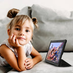 Pritom 7 Zoll Tablet PC, Android 13 Quad-Core, 4 GB (2+2 GB virtuell) RAM 32 GB ROM, WiFi, Dual-Kamera, USB C, mit Ledertasche