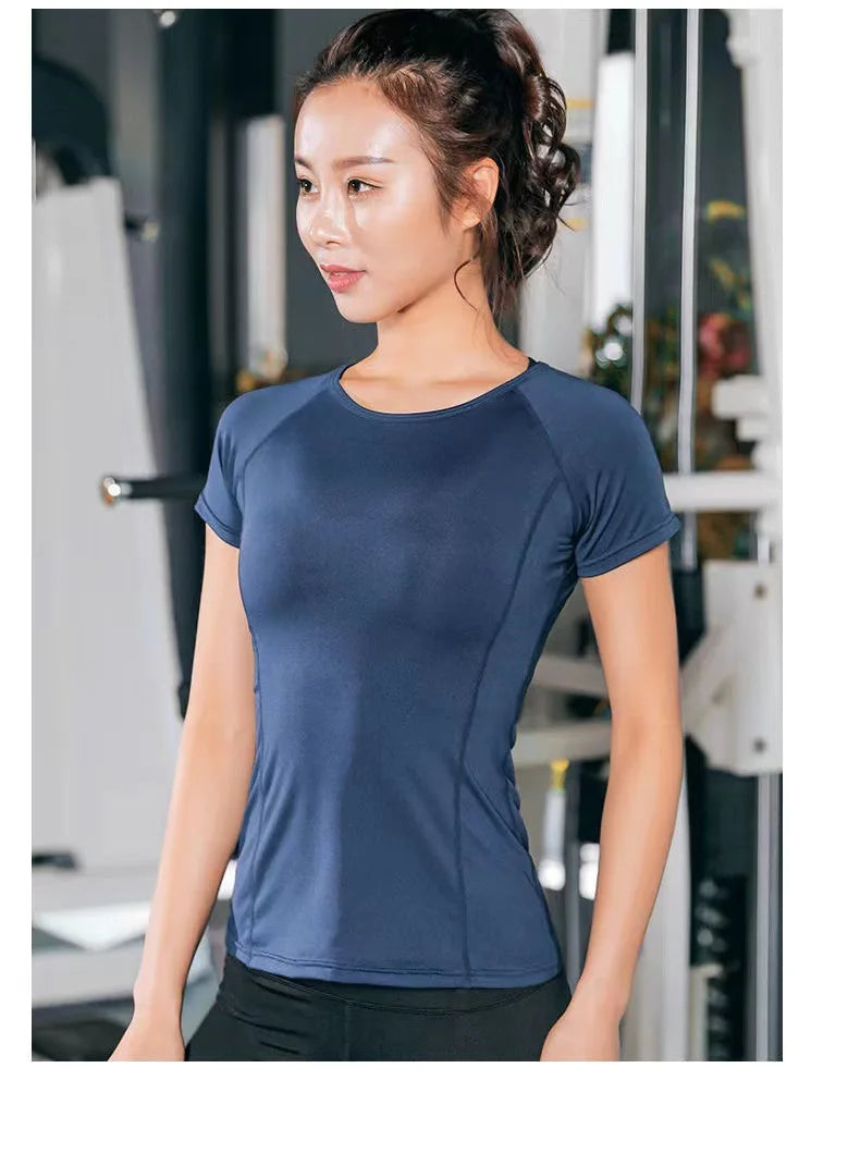 Damen-Sportbekleidung für Fitness, Laufen, Joggen, nahtloses Langarm-Sportshirt für Damen, Yoga-Top, weibliche Workout-Oberteile, T-Shirt