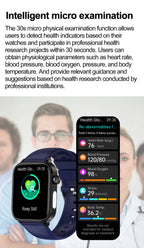 2025 Neue KI-Diagnose Blutfette Harnsäure Körperzusammensetzung Test Smartwatch für Herren EKG+PPG Bluetooth Anruf Gesundheits-Smartwatch