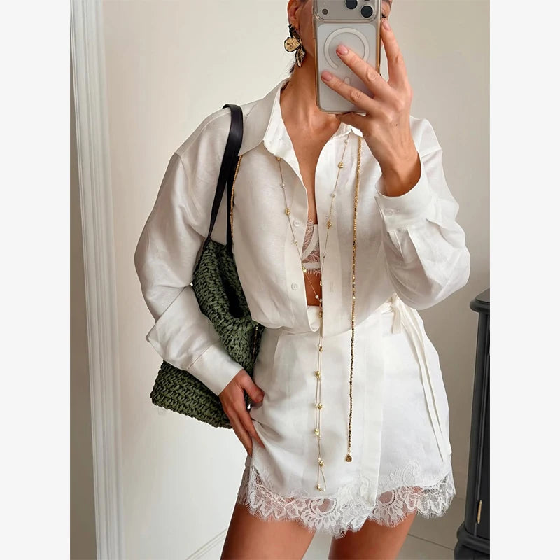 Damen Anzug mit Revers, langen Ärmeln, chic, einreihig, weites Bein, lange Hose, Sets 2026, lässiges, lockeres Outfit für den Alltag