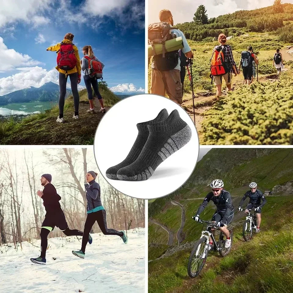 3 Paar professionelle Lauf-Sport-Fitness-Knöchelsocken Herren Handtuchsocken Outdoor-Sport Kurze Socken Herren und Damen Socken GIFRS