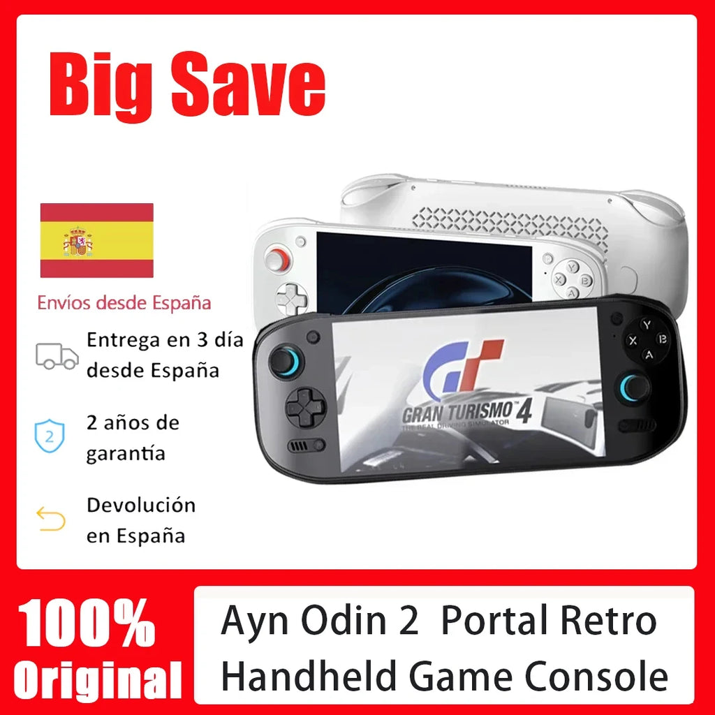 Ayn Odin 2 Portal Retro Handheld-Spielekonsole | 7" 120Hz Display, 8 Gen 2, 8000mAh Portable Videospielkonsole als Geschenk