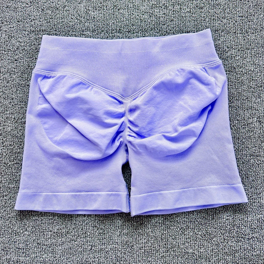 D LOGO Impact Nahtlose Fitness-Pfirsich-Hüft-Sport-Yoga-Leggings Shorts