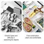 25tlg. Schubladen Organizer Set, durchsichtige Kunststoff-Schreibtischteiler, Behälter, Schlafzimmer-Kommode, Büro-Aufbewahrungsbox für Make-up, Schmuck, Gadgets
