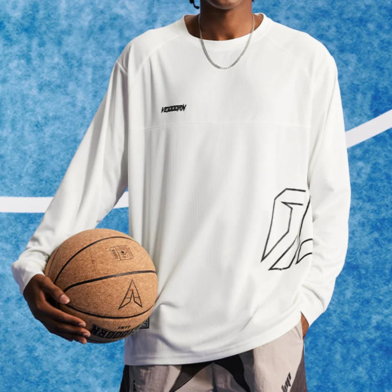 2025 Herren Quick Dry Workout T-Shirt Feuchtigkeitsableitendes Trainings-Top Gym Fitness Langarm Lauf-Basketball-Shirt Sportbekleidung