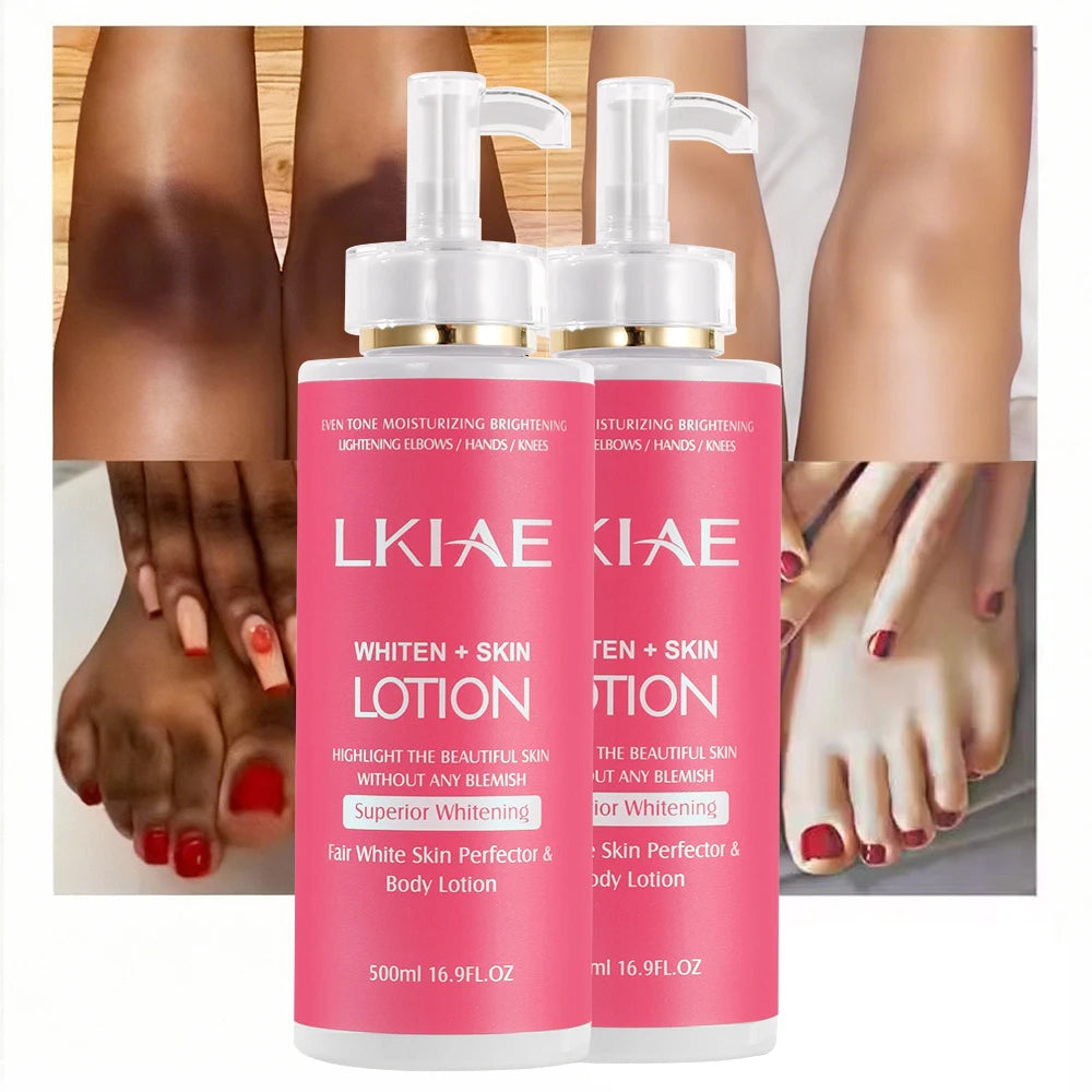 AILKE Superior Aufhellende Körperlotion, feuchtigkeitsspendend, glatte Haut, reduziert dunkle Flecken, mit Rosenöl, Niacinamid, 500ml