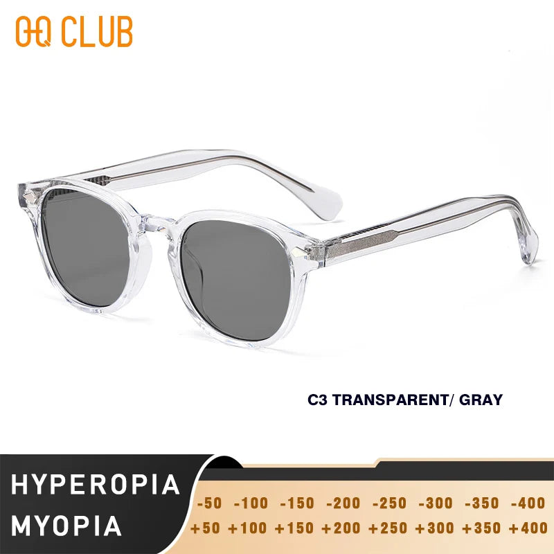 O-Q CLUB Retro Runde Herrensonnenbrille Damen Sonnenbrille Frau UV400 Lunette Zonnebril Dames Polarisierte Gläser Mann Brille Vintage