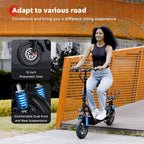 ISCOOTER i12 Elektroroller für Erwachsene 500W Motor E-Scooter 36V7.5AH Akku Elektroroller 12 Zoll Straßenreifen Elektroroller