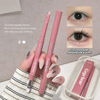 Matter aufhellender Seidenraupen-Stift, Pinkbrauner zweifarbiger Highlighter-Konturschattenstift mit Detail-Verblendpinsel für Augen-Make-up