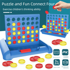 Klassisches 4-Gewinnt-Brettspiel, 4 in einer Reihe, 2 Spieler, Strategie-Puzzle-Spielzeug für Familien, Kinder, Erwachsene, robustes Kunststoffgitter-Set
