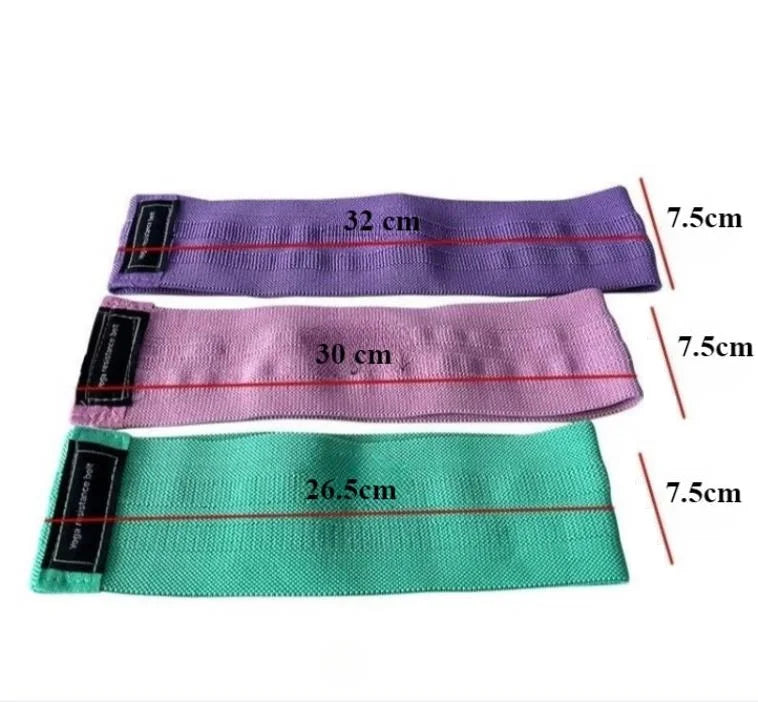 Fabric Resistance Hip Booty Bands Glute Thigh Elastic Workout Squat Circle Stretch Fitness Strips Loops Yoga Gym Equipment 3Pcs