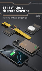 QI 2.1 Magnetische Powerbank Kabelloses Schnellladen Tragbarer externer Ersatzakku für iPhone 12-17 Pro Watch Airpods 5000/10000mAh