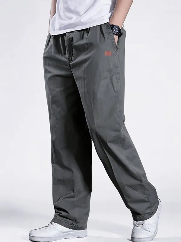 2025 Herren Jogginghose Lässig Relaxed Fit Cargohose Kordelzug Sweathose Wanderhose Outdoor Twill Sporthose