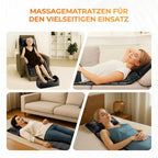 Shiatsu-Massagematte, Ganzkörper-Vibrationsheizung, Tiefengewebs-Schmerzlinderung für Rücken, Nacken, Beine, Massageauflage für Zuhause oder Büro