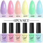 LILYCUTE Nagelgel-Politur-Set, Rosa Grün, Frühling, DIY-Nagelkunst-Design, lang anhaltend, Soak Off UV Gel, Maniküre, Malgel, Vernis-Kit