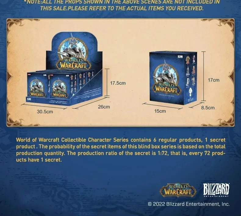 POP MART World of Warcraft Classic Blind Random Box Spielzeug Ornamente Actionfigur Mystery Box Caja Caixa Überraschungstüte für Jungen Geschenk
